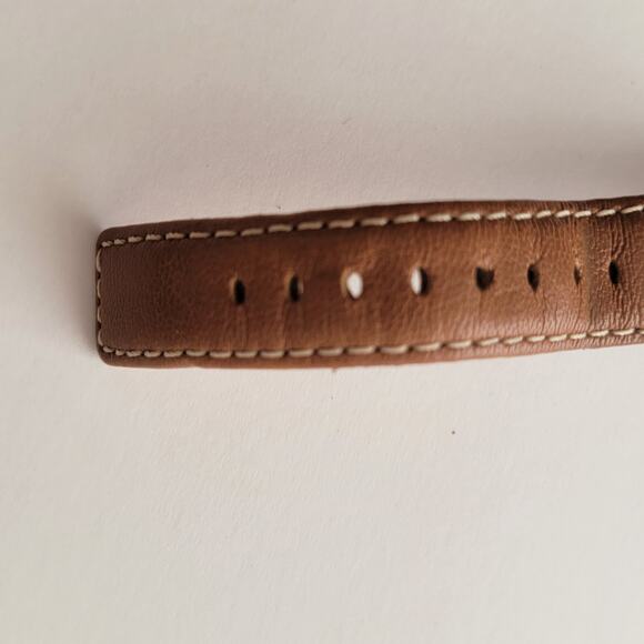 Vintage Watches Gossip Square Gold Watch Brown Leather Strap Classic Minimalist - Picture 4 of 10